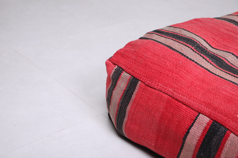 Two Moroccan Ottoman Poufs for red seating - kilim poufs