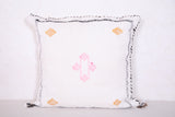 White Moroccan pillow 18.1 INCHES X 18.5 INCHES