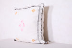 White Moroccan pillow 18.1 INCHES X 18.5 INCHES