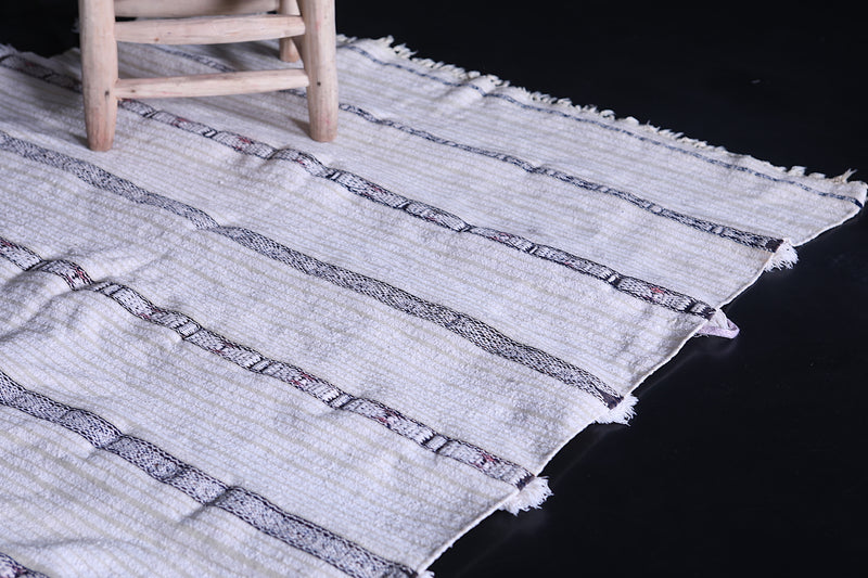 Moroccan berber rug blanket 3.7 FT X 5.2 FT