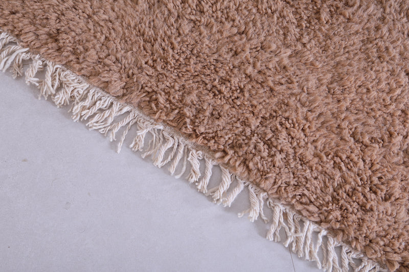 Moroccan berber carpet, All wool handmade taupe rug - Custom Rug