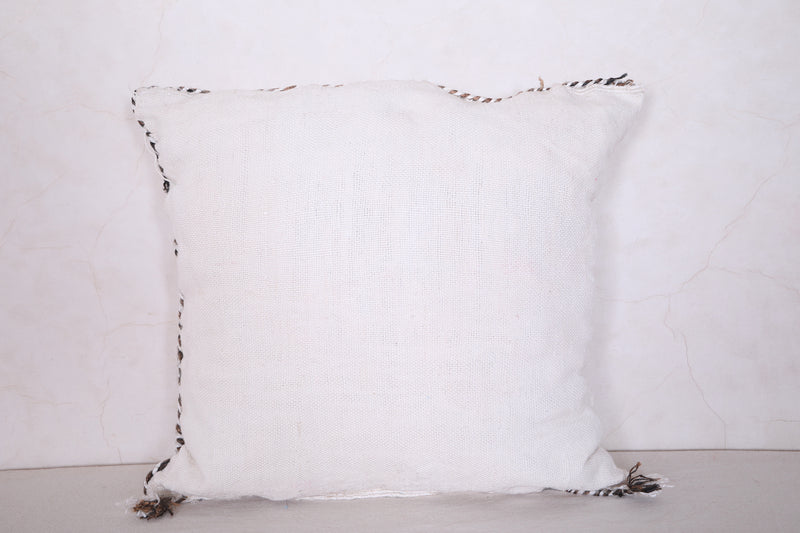 White Moroccan pillow 18.1 INCHES X 18.5 INCHES