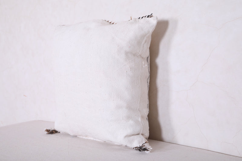 White Moroccan pillow 18.1 INCHES X 18.5 INCHES