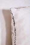 White Moroccan pillow 18.1 INCHES X 18.5 INCHES