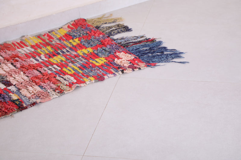 Colorful Handmade Runner Rug 2.1 X 4.9 Feet