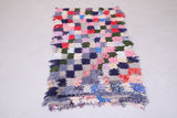 Colorful Checkered Berber Runner Rug 2.5 X 5.5 Feet