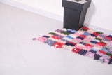 Colorful Checkered Berber Runner Rug 2.5 X 5.5 Feet