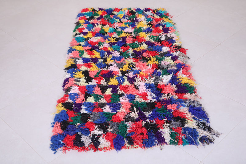 Colorful handmade berber runner rug 2.8 X 6 Feet