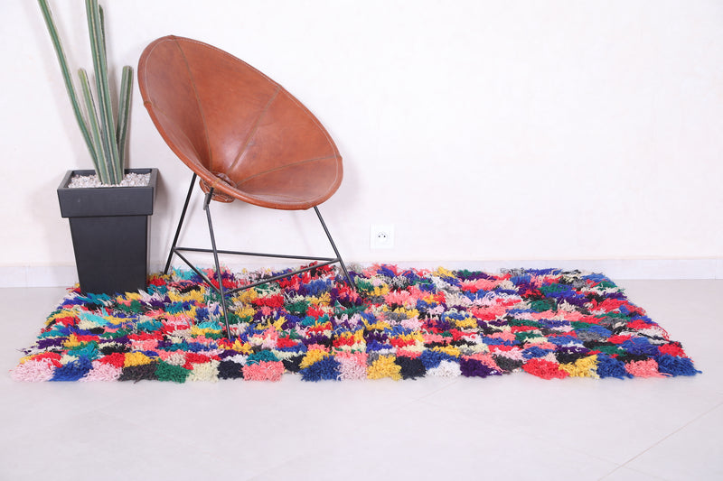 Colorful handmade berber runner rug 2.8 X 6 Feet