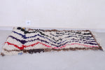 vintage handmade moroccan berber runner rug 2.6 FT X 5.1 FT