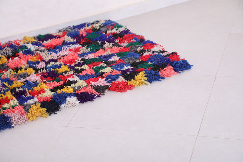 Colorful handmade berber runner rug 2.8 X 6 Feet