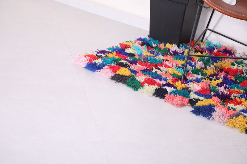 Colorful handmade berber runner rug 2.8 X 6 Feet