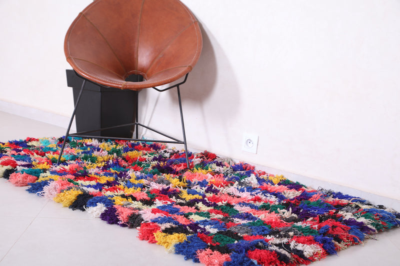 Colorful handmade berber runner rug 2.8 X 6 Feet