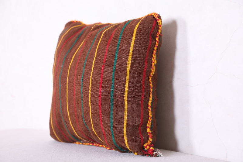 Moroccan brown pillow 17.7 INCHES X 14.9 INCHES