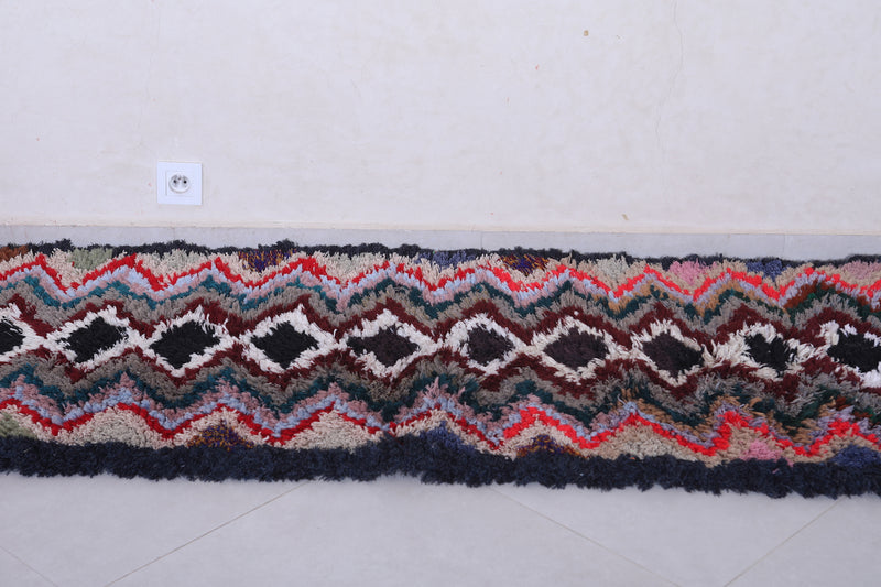 Vintage handmade moroccan berber runner rug  2.6 FT X 6.2 FT