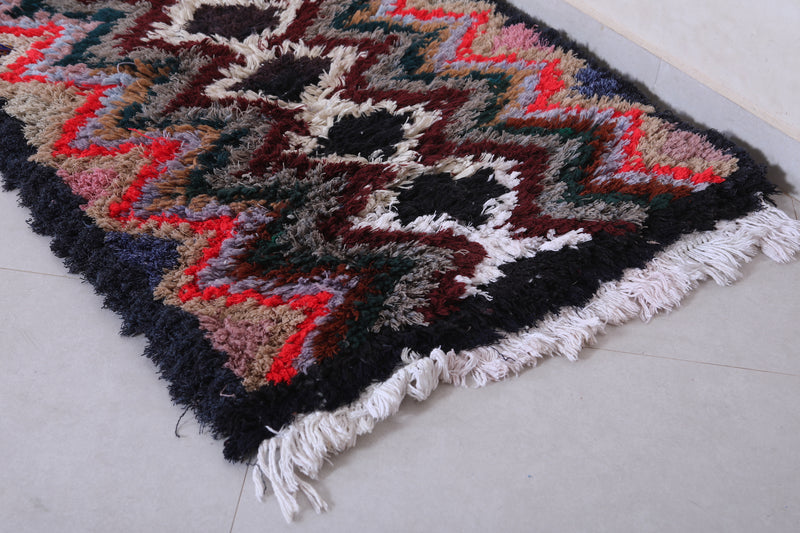 Vintage handmade moroccan berber runner rug  2.6 FT X 6.2 FT