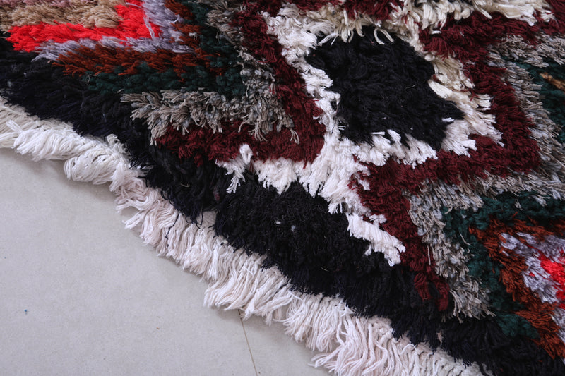 Vintage handmade moroccan berber runner rug  2.6 FT X 6.2 FT