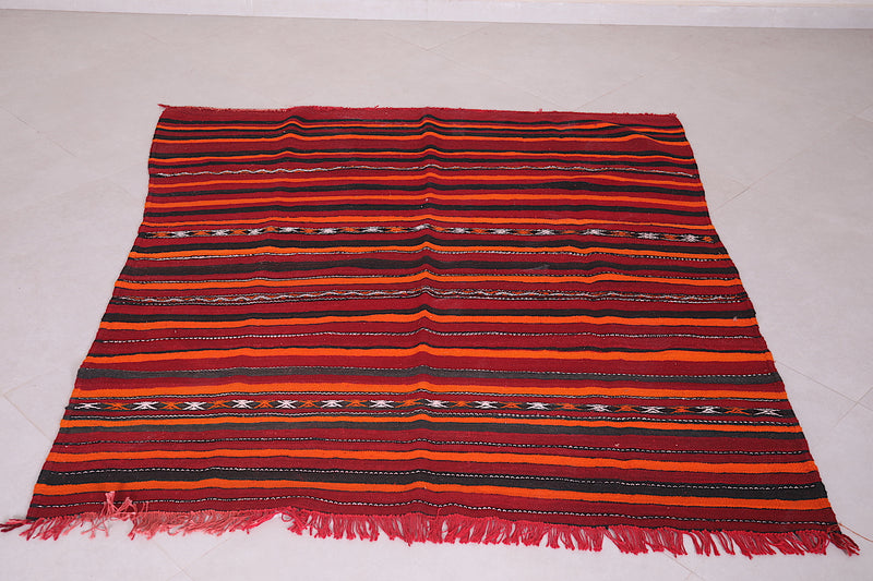 Kilim berber rug 4.6 FT X 5.1 FT