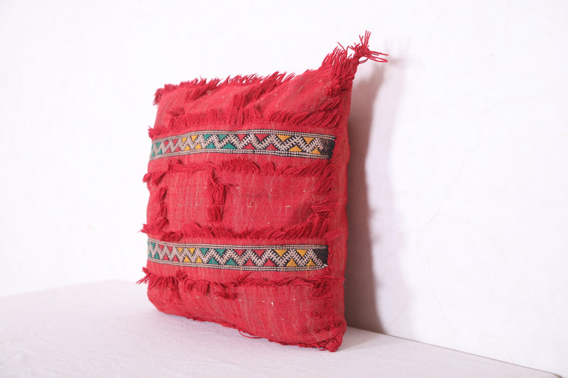 Moroccan red pillow 18.8 INCHES X 19.2 INCHES