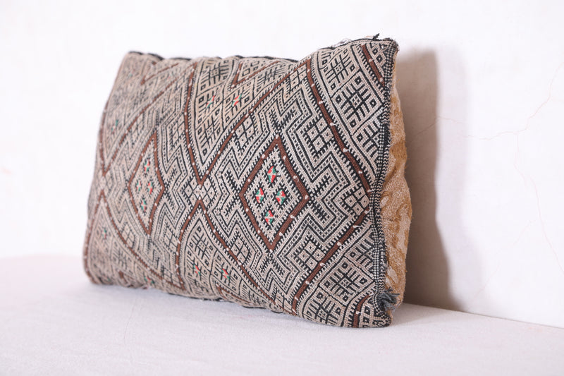 Moroccan pillow silver 12.2 INCHES X 18.8 INCHES