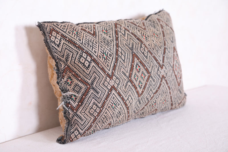 Moroccan pillow silver 12.2 INCHES X 18.8 INCHES