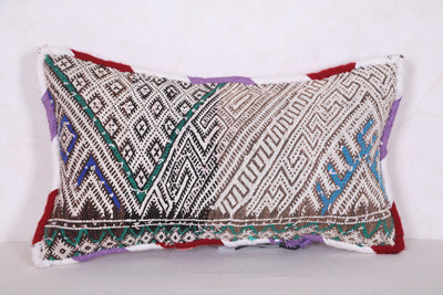 Vintage Moroccan Kilim Pillow 12.5 INCHES X 20.8 INCHES