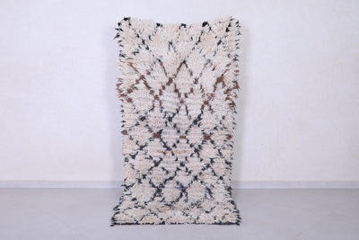 Vintage handmade moroccan berber runner rug 3.3 FT X 6.8 FT