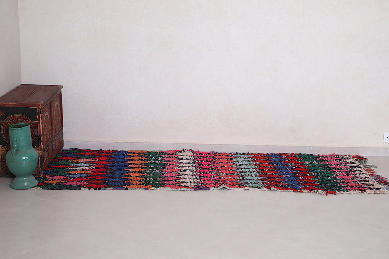 Colorful Moroccan runner rug 2.9 x 8 Feet