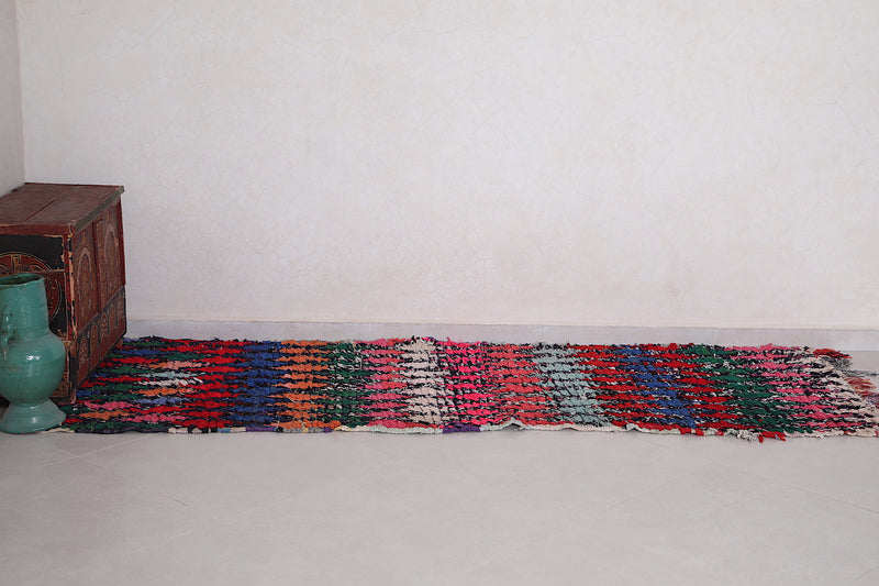 Colorful Moroccan runner rug 2.9 x 8 Feet