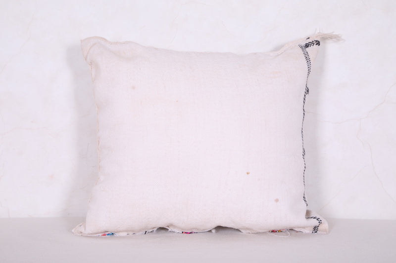 White Moroccan Kilim Pillow 14.1 INCHES X 15.7 INCHES