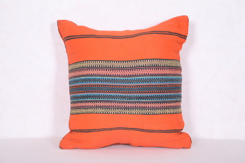 Orange Moroccan Kilim Pillow 19.6 INCHES X 20.8 INCHES