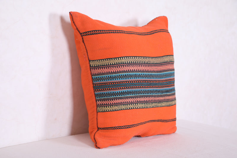 Orange Moroccan Kilim Pillow 19.6 INCHES X 20.8 INCHES