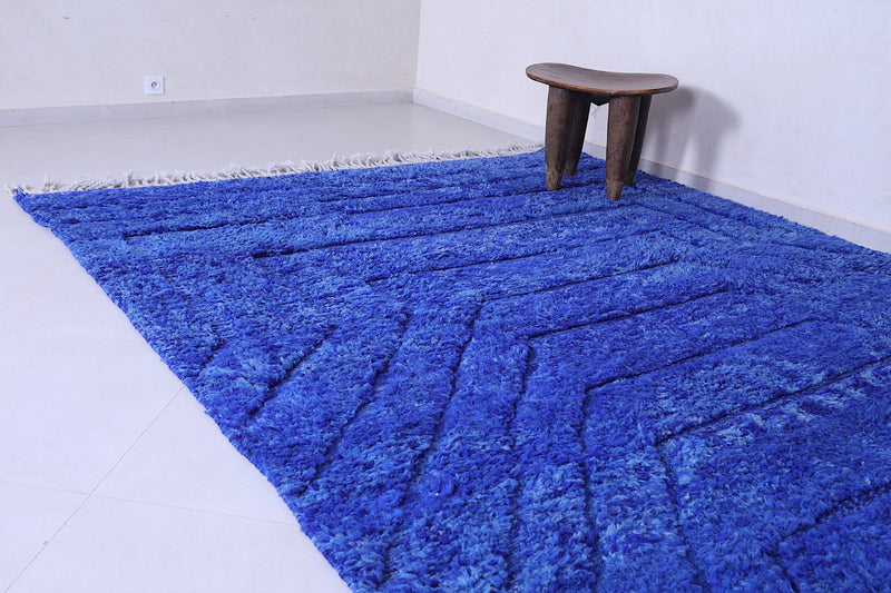 Beni ourain Blue rug - Contemporary moroccan berber rug - Wool rug - custom moroccan rugs