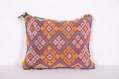 Vintage Moroccan Kilim Pillow 14.1 INCHES X 18.1 INCHES