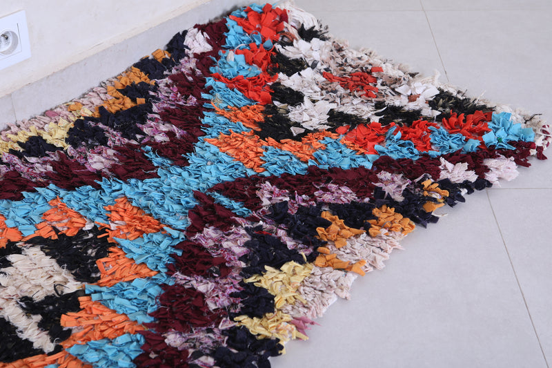 Colorful shaggy hallway rug 2.1 X 3.8 Feet