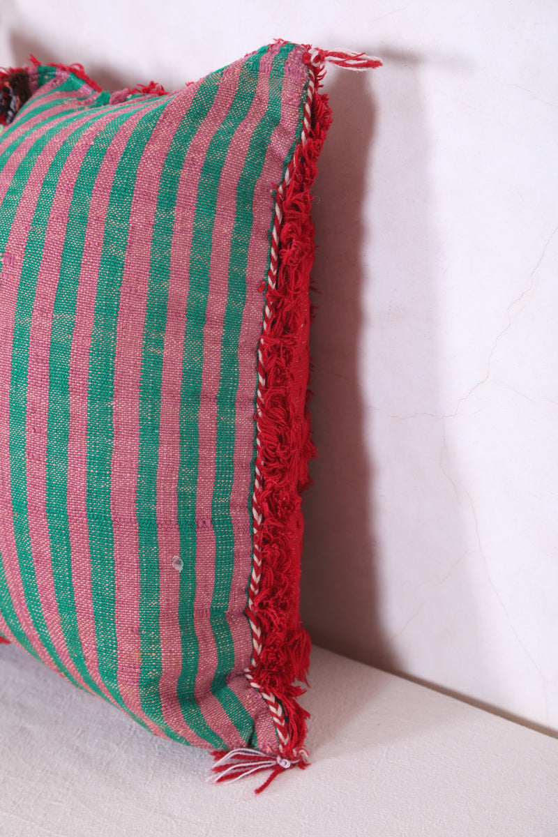 Sqaure Moroccan red pillow 16.5 INCHES X 16.5 INCHES