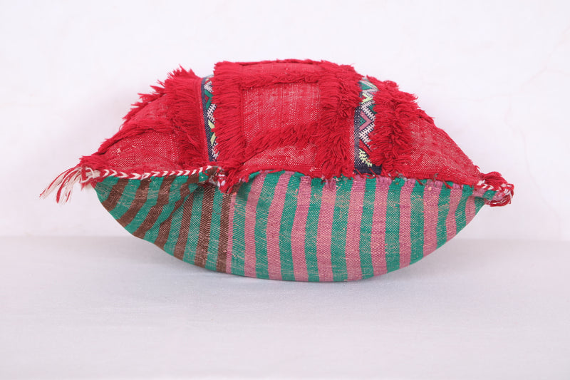 Sqaure Moroccan red pillow 16.5 INCHES X 16.5 INCHES