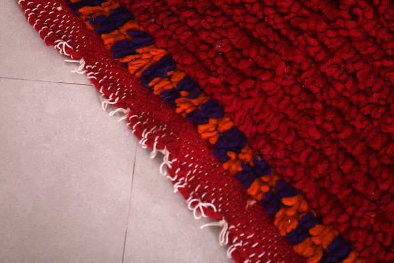 Small Red Berber rug 1.8  x 3.3 Feet