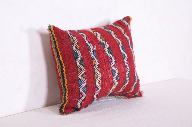 Striped Moroccan Rug Pillow 10.6 INCHES X 13.7 INCHES