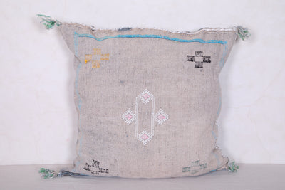 Handmade pillow gray 18.1 INCHES X 18.1 INCHES