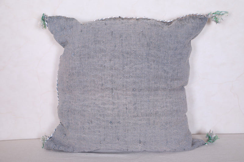 Handmade pillow gray 18.1 INCHES X 18.1 INCHES