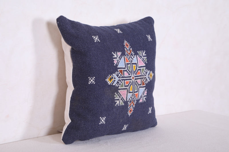 Blue Moroccan pillow 13.3 INCHES X 13.3 INCHES