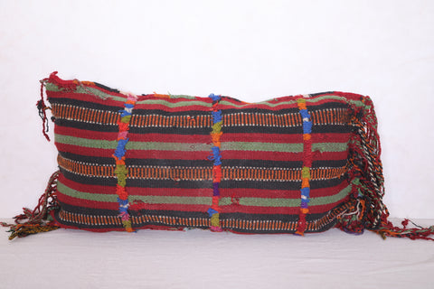 Vintage Moroccan Kilim Pillow 14.5 INCHES X 27.1 INCHES