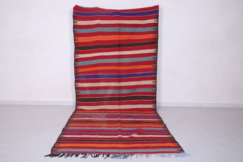 Moroccan handwoven kilim 5 FT X 12 FT