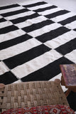 Custom Flat woven rug - Checkered moroccan rug