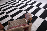 Custom Flat woven rug - Checkered moroccan rug