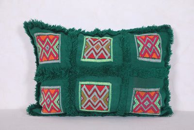 Green moroccan pillow 16.1 INCHES X 22 INCHES