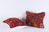 Two moroccan handwoven rug pillows