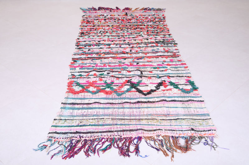 Colorful Moroccan Runner Rug 3.4 X 8.2 Feet