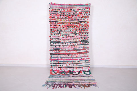 Colorful Moroccan Runner Rug 3.4 X 8.2 Feet